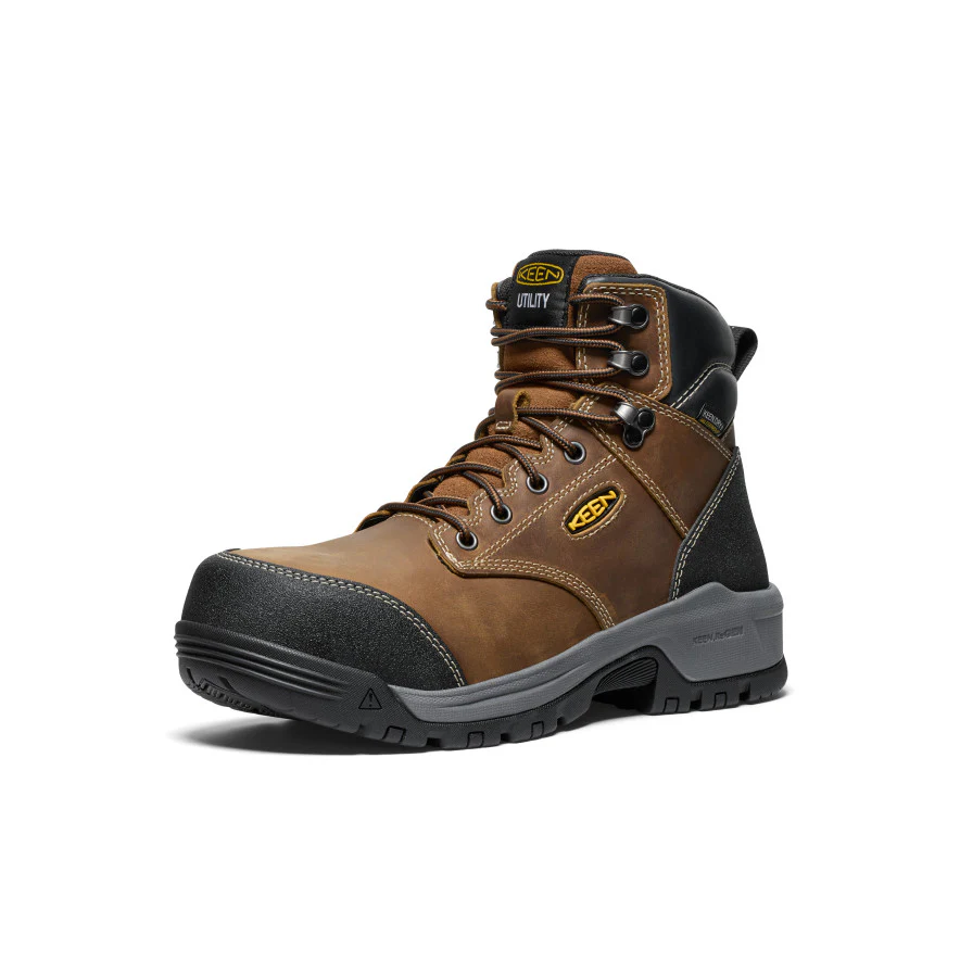 Men's CSA Evanston 6" Waterproof Boot (Carbon Toe)  |  Bison/Black - Image 3