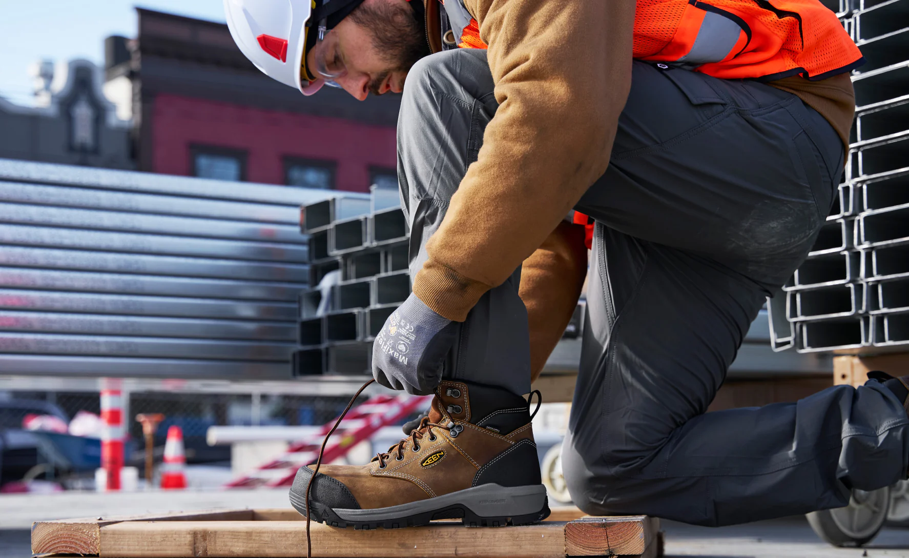 Men's CSA Evanston 6" Waterproof Boot (Carbon Toe)  |  Bison/Black - Image 7