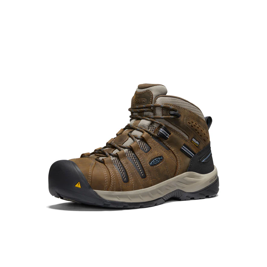 Men's Flint II Waterproof Boot (Steel Toe)  |  Cascade Brown/Orion Blue - Image 3