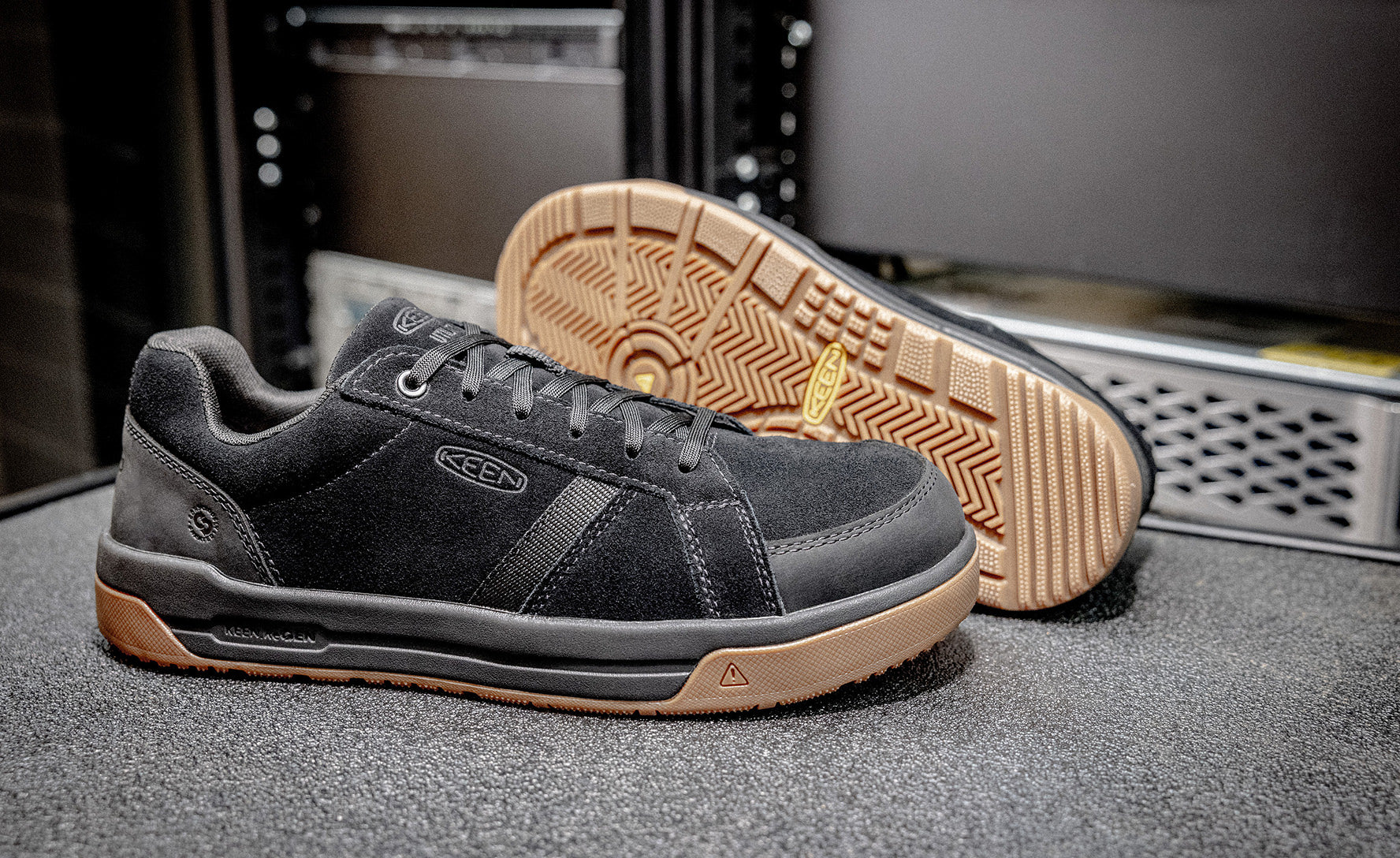 Men's Kenton+ ESD Work Shoe (Carbon Toe)  |  Black/Gum - Image 7