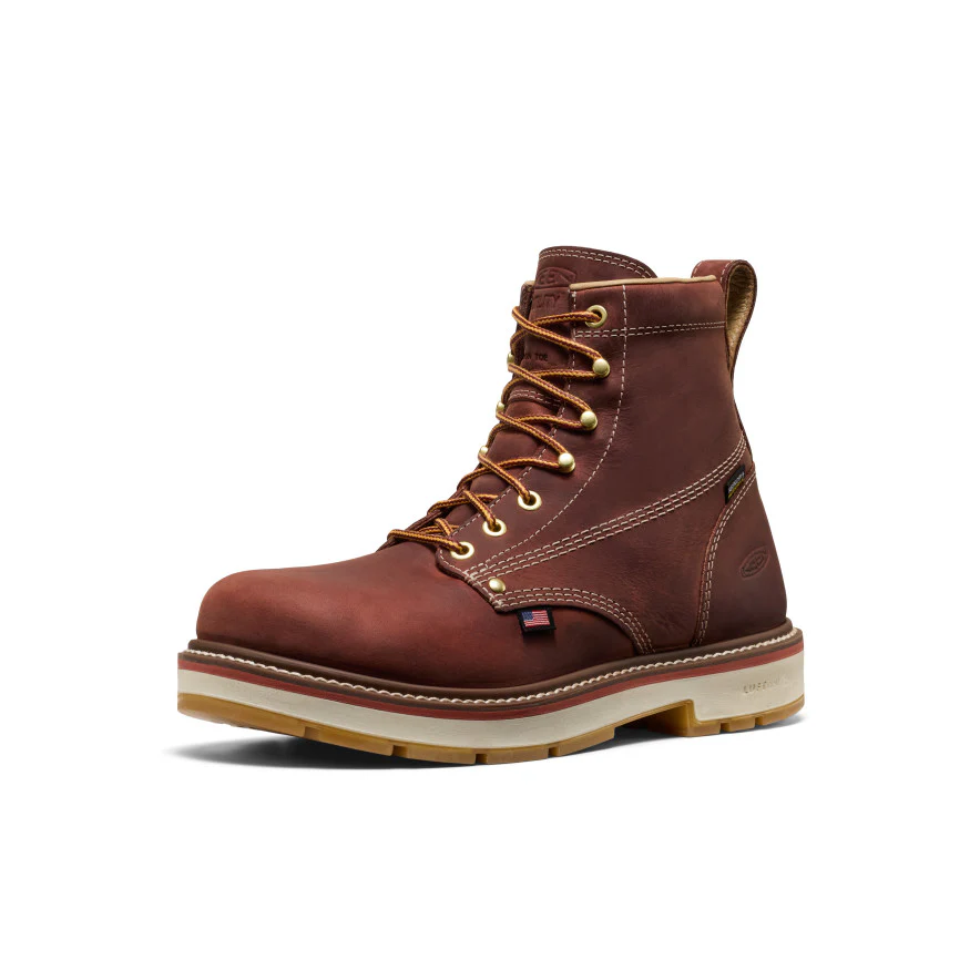 Men's Liberty 6" Waterproof 90° Heel Boot (Carbon Toe)  |  Bombay Brown/Gum - Image 3