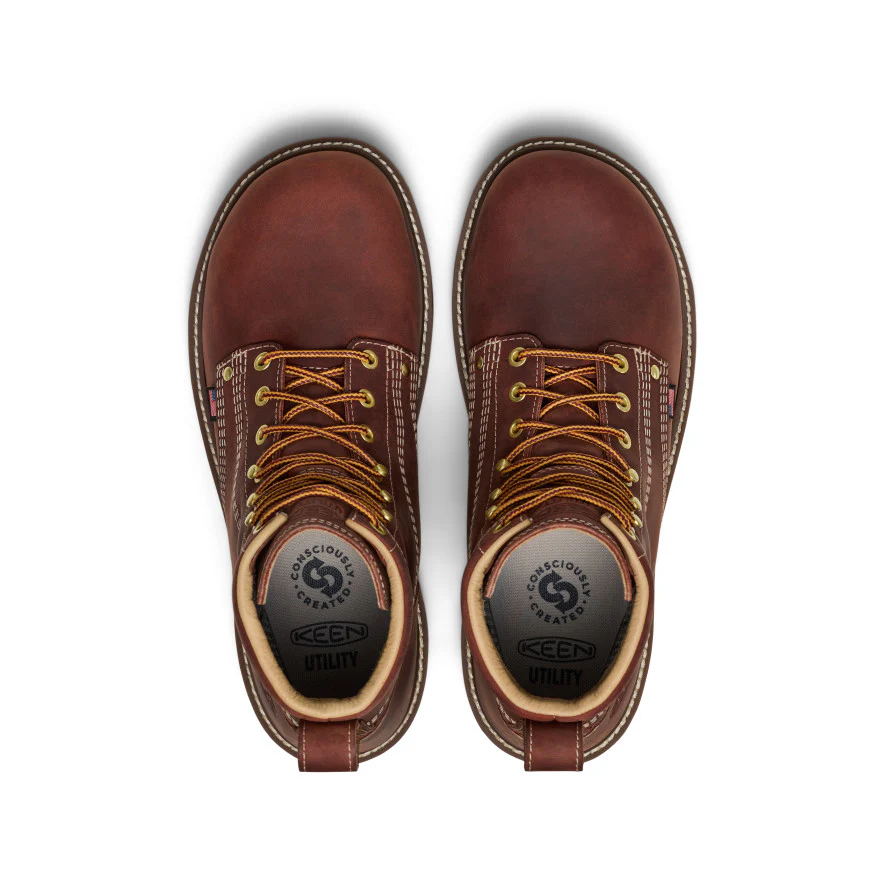 Men's Liberty 6" Waterproof 90° Heel Boot (Carbon Toe)  |  Bombay Brown/Gum - Image 4