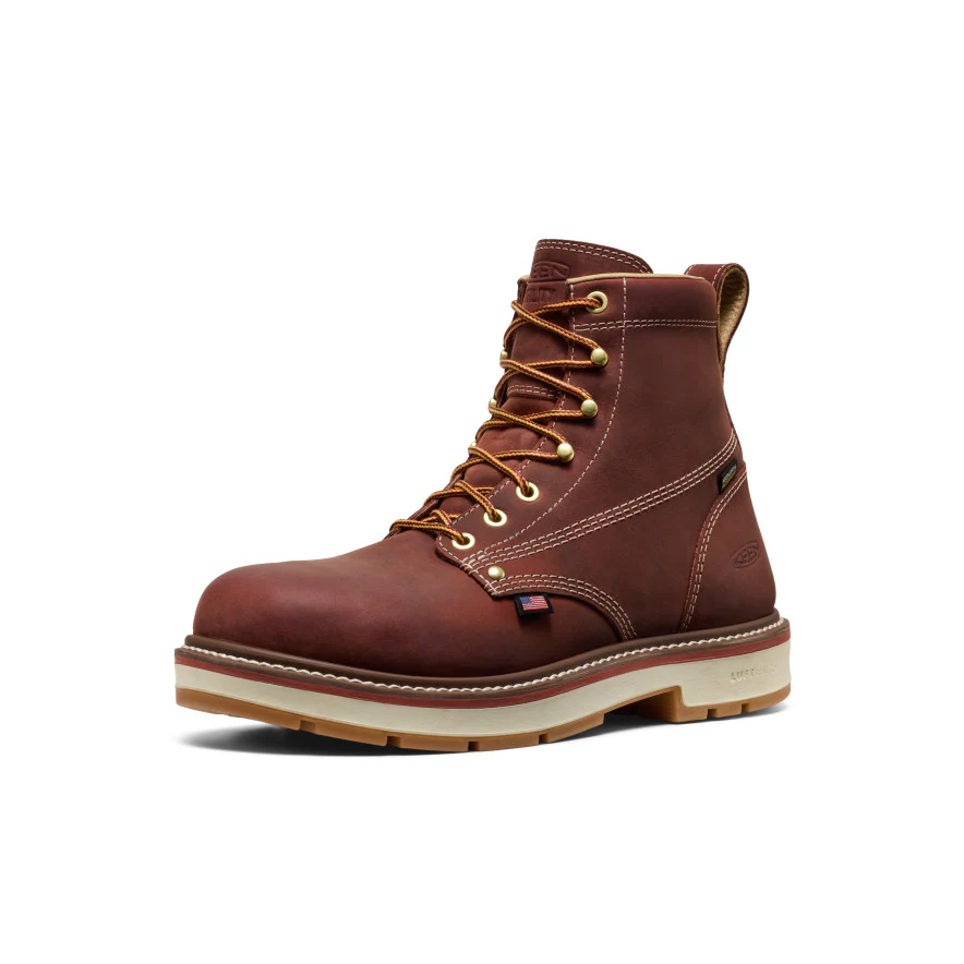 Men's Liberty 6" Waterproof 90° Heel Boot (Soft Toe)  |  Bombay Brown/Gum - Image 3