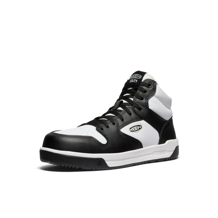 Men's Overton Mid Work Shoe (Carbon Toe) | Star White/Black - Image 3