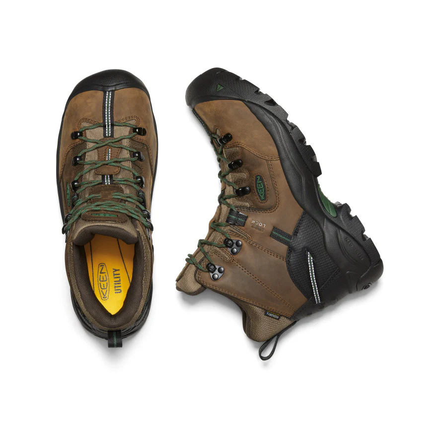 Men's Pittsburgh Energy 6" Waterproof Boot (Carbon Toe) | Cascade Brown/Greener Pastures - Image 4