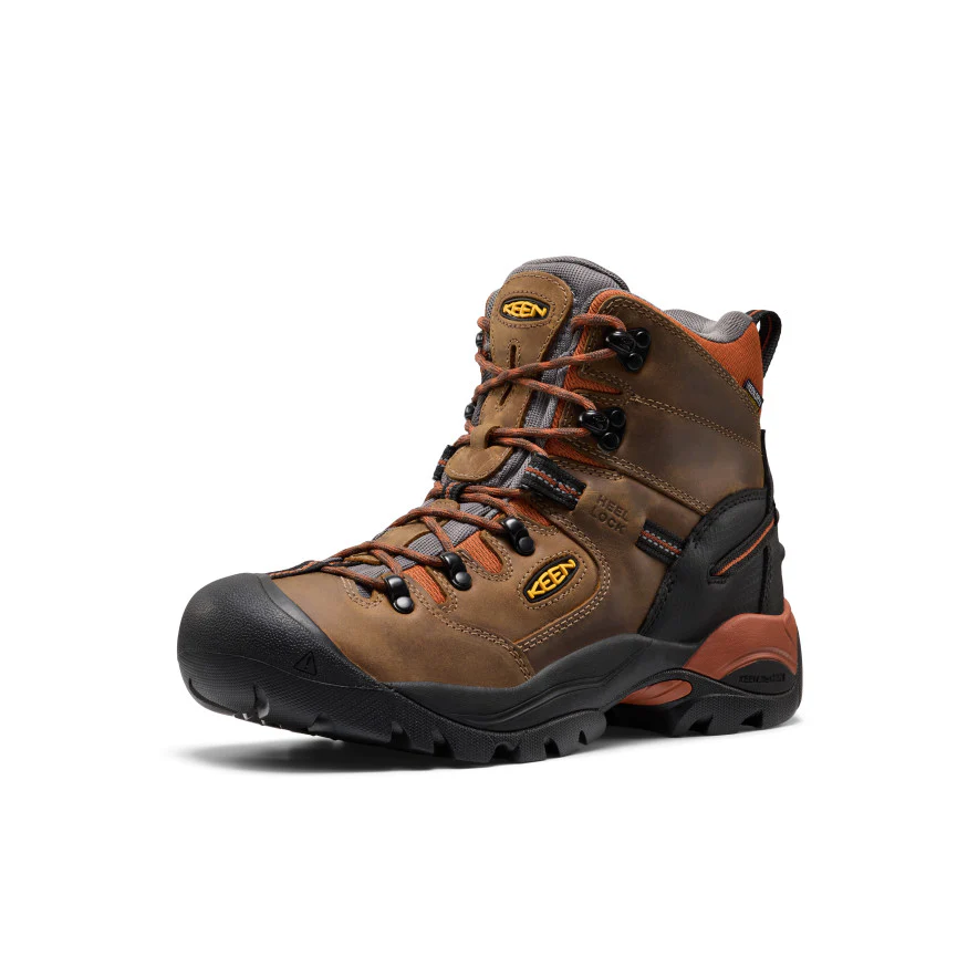 Men's Pittsburgh Energy 6" Waterproof Boot (Soft Toe)  |  Cascade Brown/Black - Image 3
