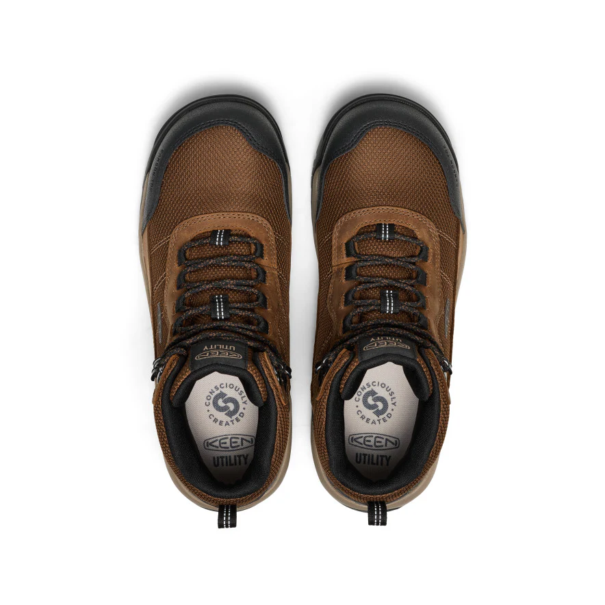 Men's Skokie Waterproof Work Boot (Carbon Toe) | Dark Earth/Black - Image 4