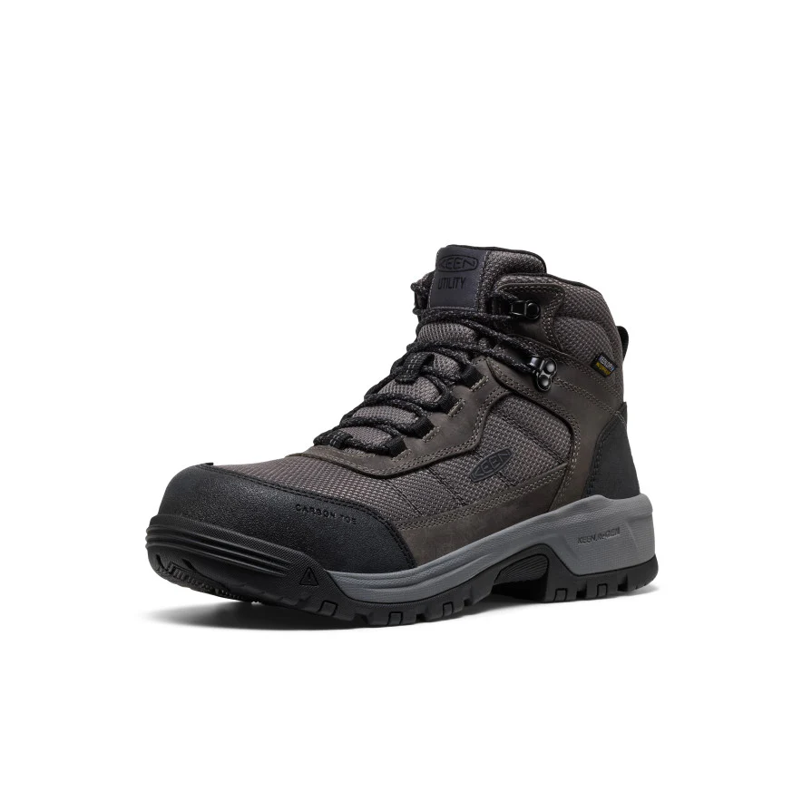 Men's Skokie Waterproof Work Boot (Carbon Toe)  |  Magnet/Black - Image 3