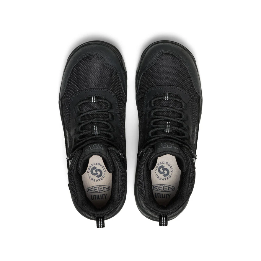 Men's Skokie Waterproof Work Boot (Soft Toe) | Black/Black - Image 4