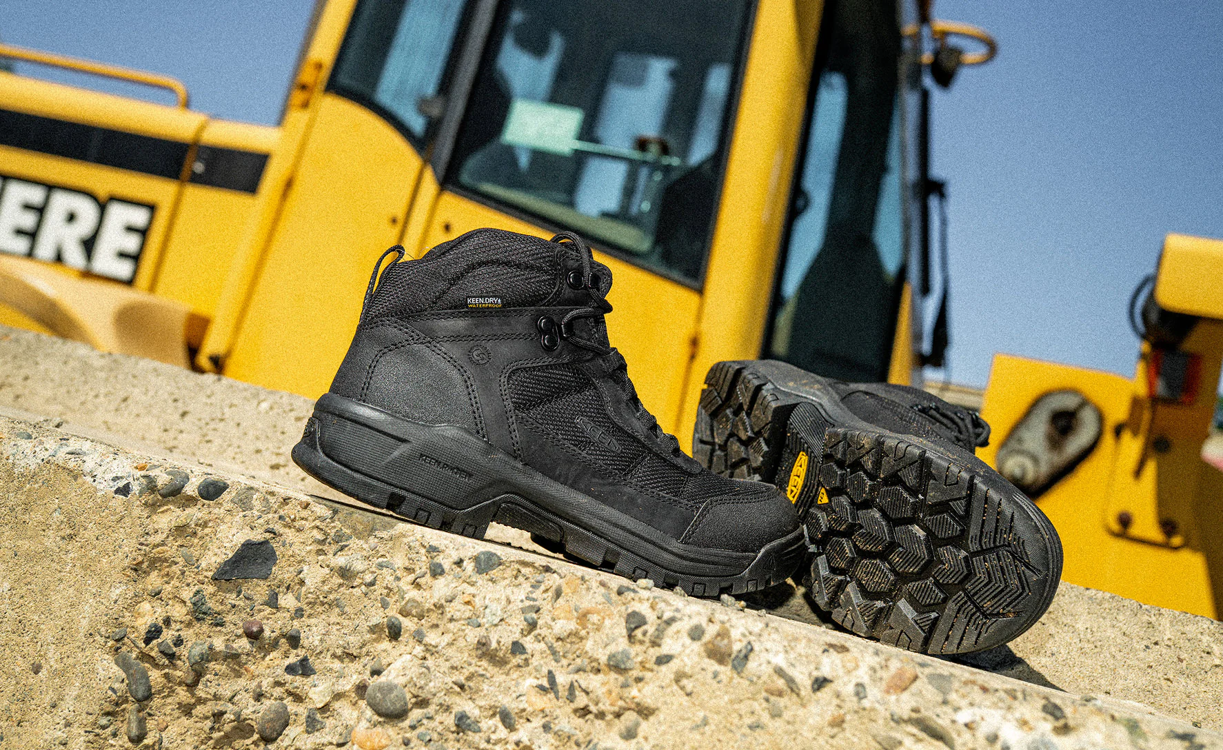 Men's Skokie Waterproof Work Boot (Soft Toe) | Black/Black - Image 7