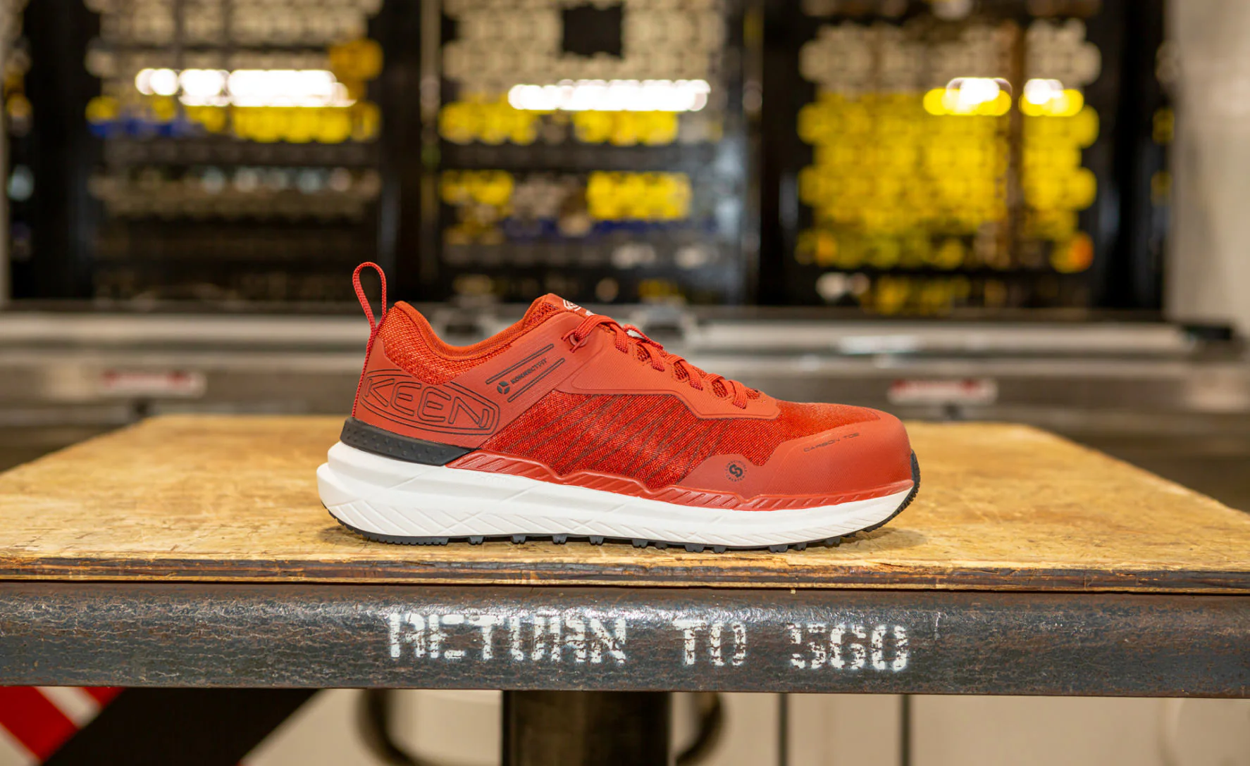 Men's Speedworks Work Sneaker (Carbon Toe)  |  Red Ochre/Black - Image 7