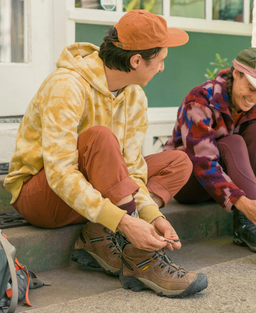 Men's Targhee II Mid Waterproof Hiking Boots  |  Canteen/Dark Olive - Image 7