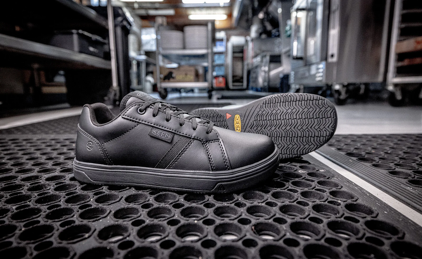 Women's Kenton WTX Work Shoe (Soft Toe) | Black/Black - Image 7