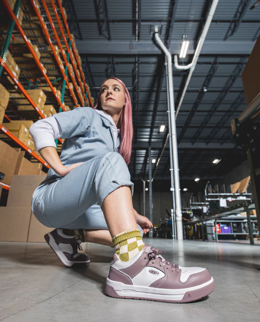 Women's Overton Work Shoe (Carbon Toe) | Star White/Black - Image 9