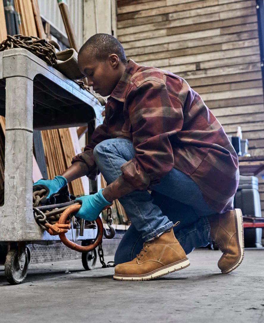 Women's San Jose 6" Waterproof Boot (Aluminum Toe) | Almond/Gum - Image 7