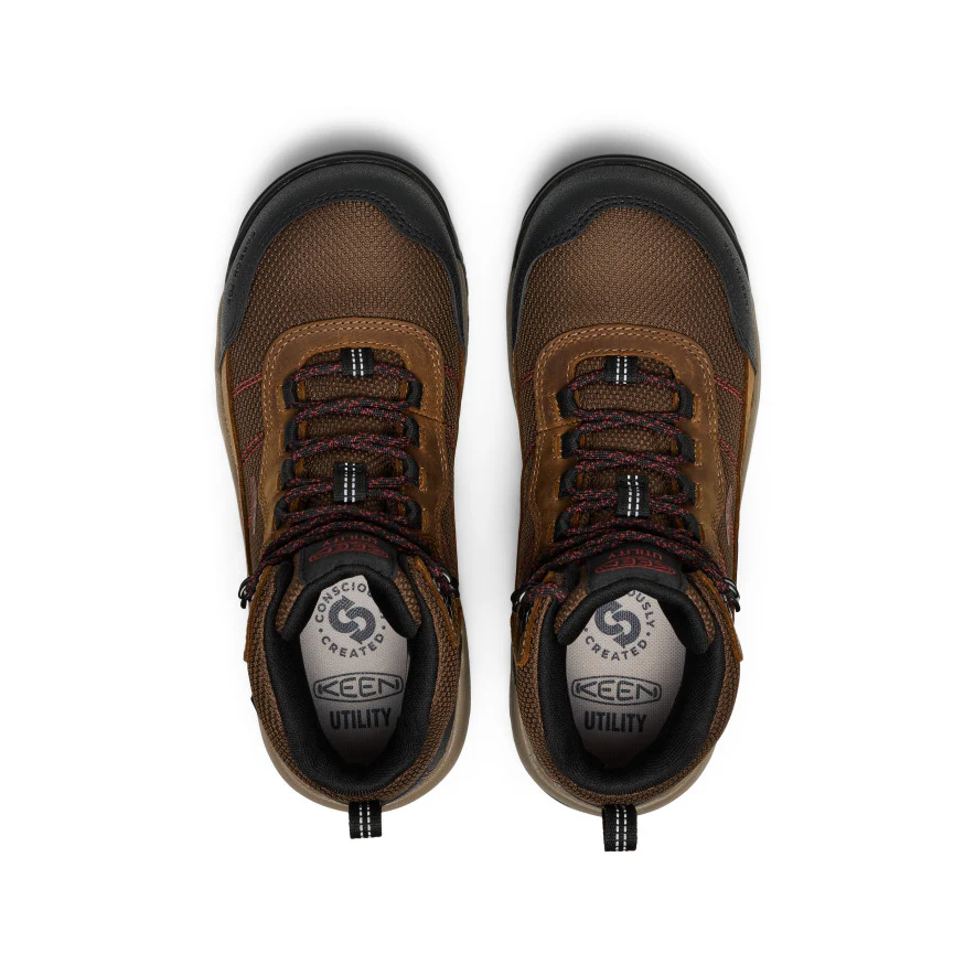 Women's Skokie Waterproof Work Boot (Carbon Toe) | Bison/Black - Image 4