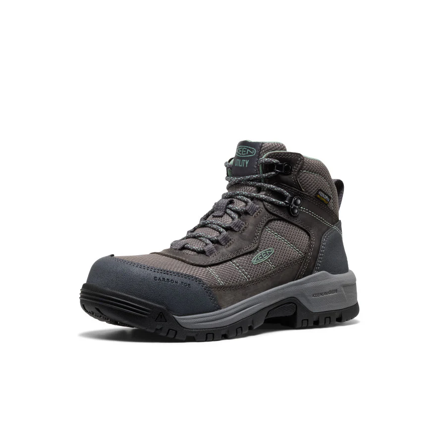 Women's Skokie Waterproof Work Boot (Carbon Toe)  |  Magnet/Black - Image 3