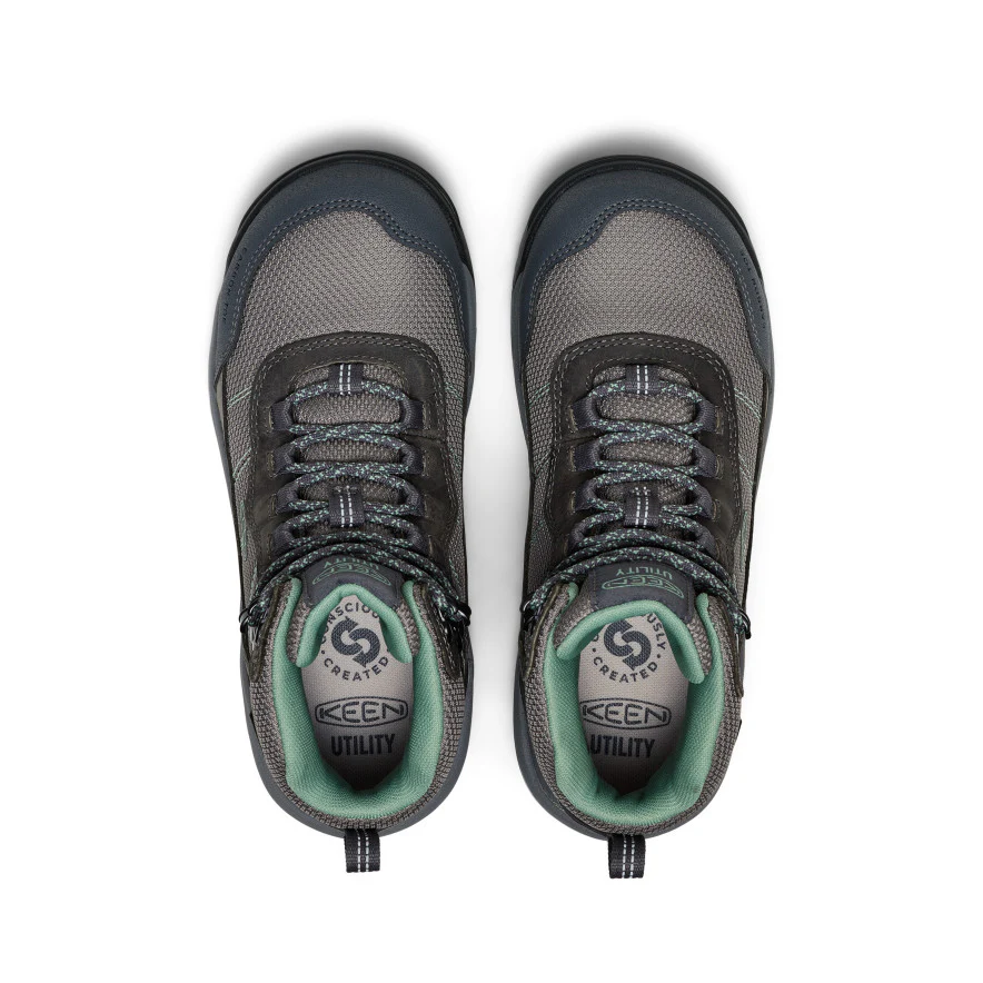 Women's Skokie Waterproof Work Boot (Carbon Toe)  |  Magnet/Black - Image 4