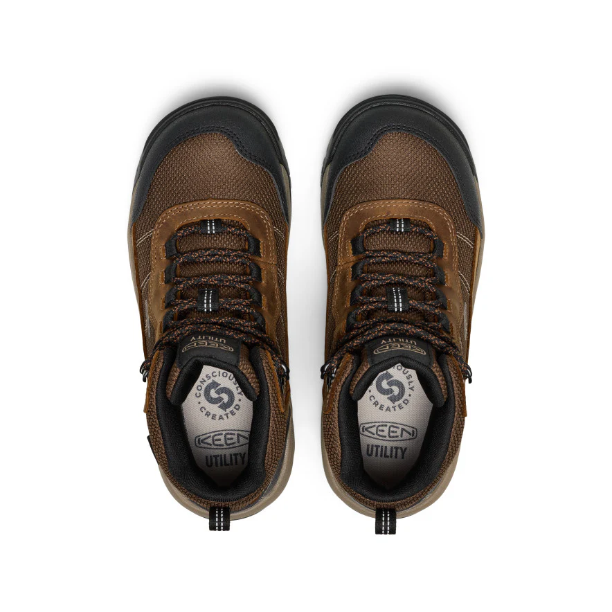 Women's Skokie Waterproof Work Boot (Soft Toe)  |  Bison/Black - Image 4